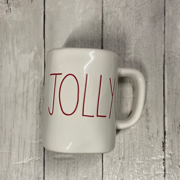 Rae Dunn Jolly Mug Red White - Picture 1 of 7